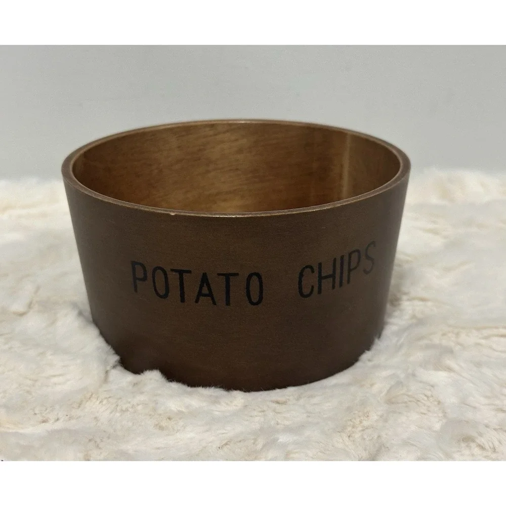 Vtg Nesting Bowls Nuts Chips Pretzels Peanuts Japan‎ Barware MCM Teak Wood?